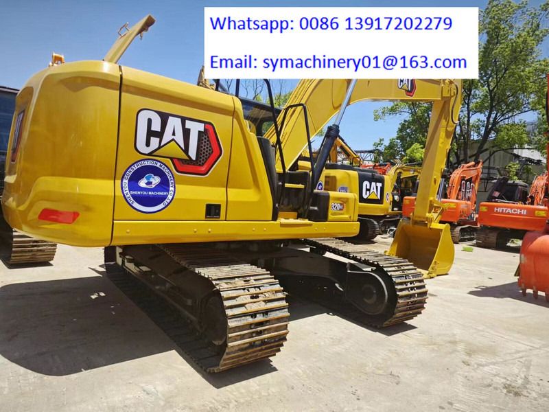 2023 Caterpillar 320GC crawler excavator, rear three-quarter view 2023 Caterpillar 320GC crawler excavator, rear three-quarter view