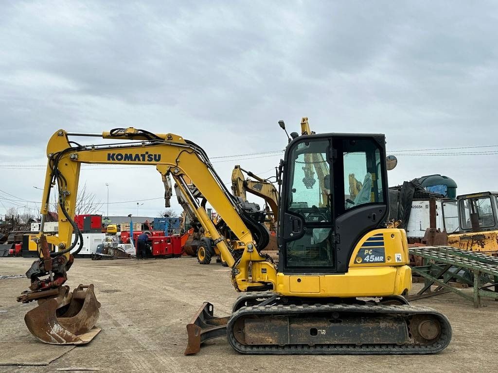 2017 Komatsu PC45 MR mini excavator side view 2017 Komatsu PC45 MR mini excavator side view