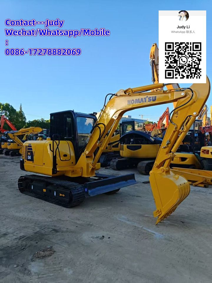 2022 Komatsu PC56 mini excavator, three-quarter view 2022 Komatsu PC56 mini excavator, three-quarter view