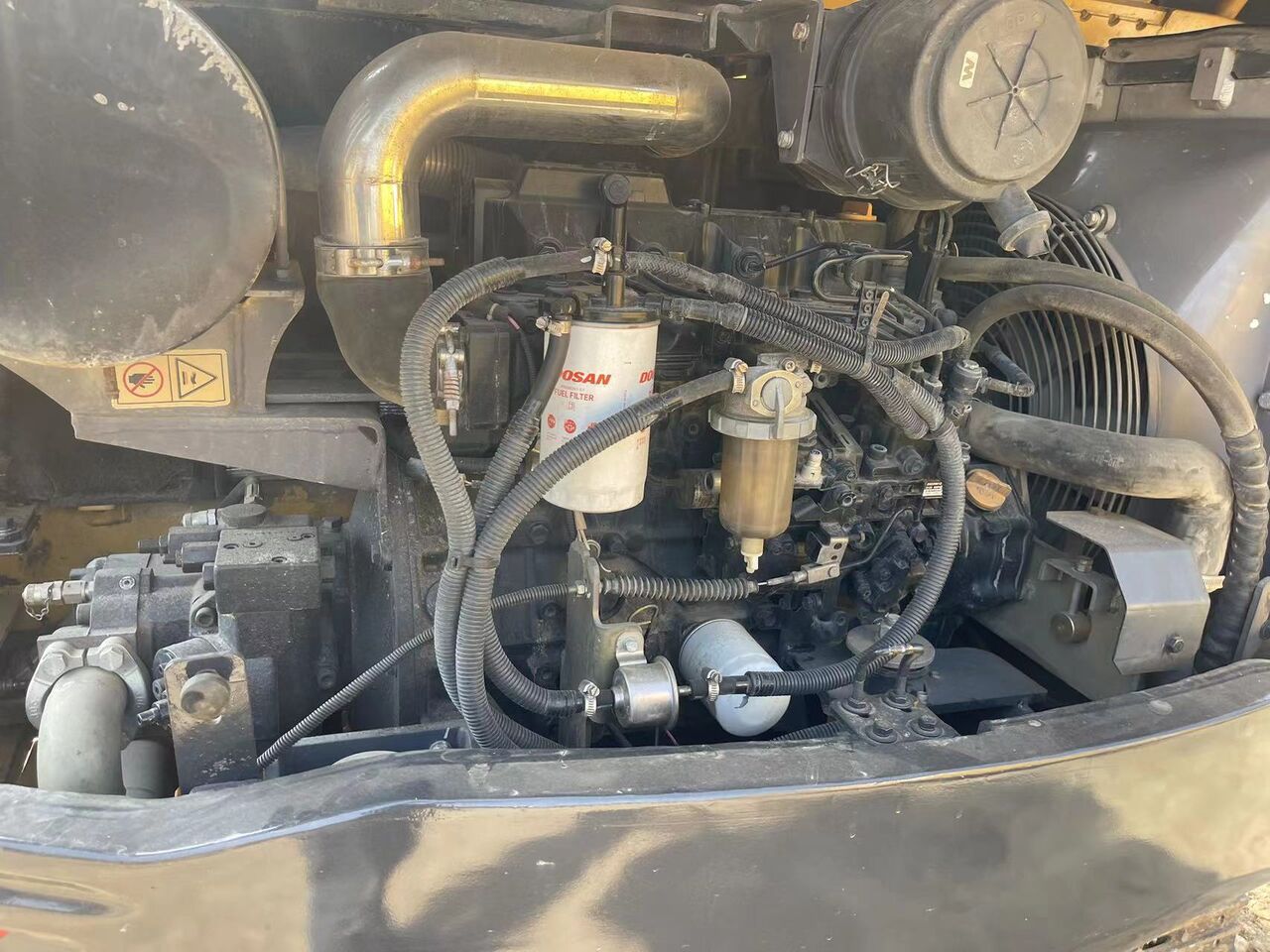 2023 XCMG XE60DA mini excavator engine compartment view