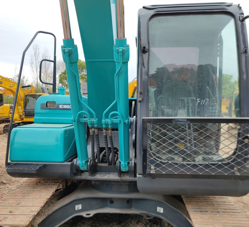 Kobelco SK140-8 crawler excavator, rear-side view Kobelco SK140-8 crawler excavator, rear-side view