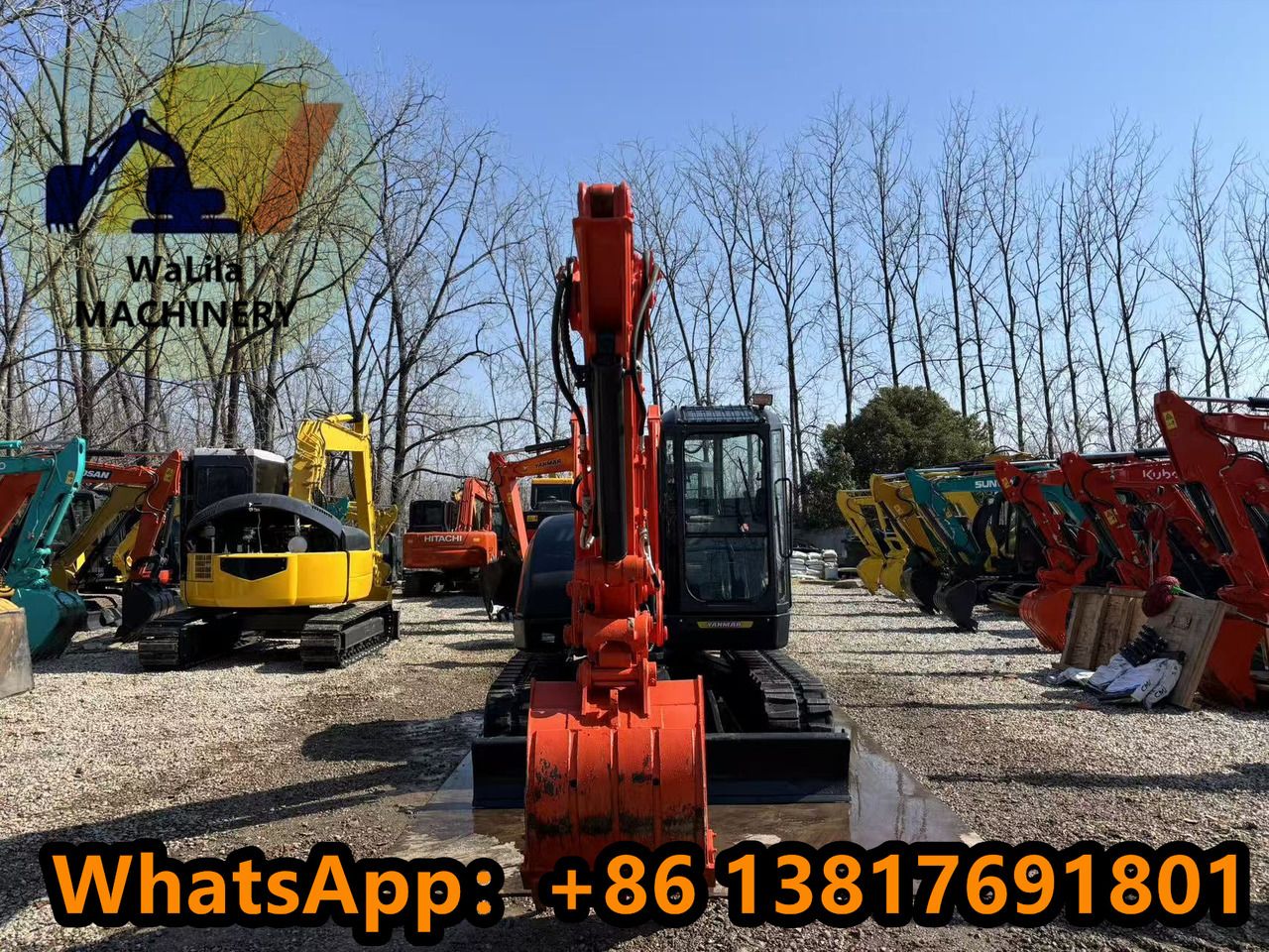 2023 Yanmar VIO80 crawler excavator, front view 2023 Yanmar VIO80 crawler excavator, front view