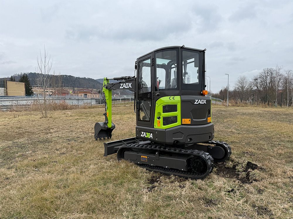 2025 Zaox ZA38A mini excavator, rear three-quarter view 2025 Zaox ZA38A mini excavator, rear three-quarter view