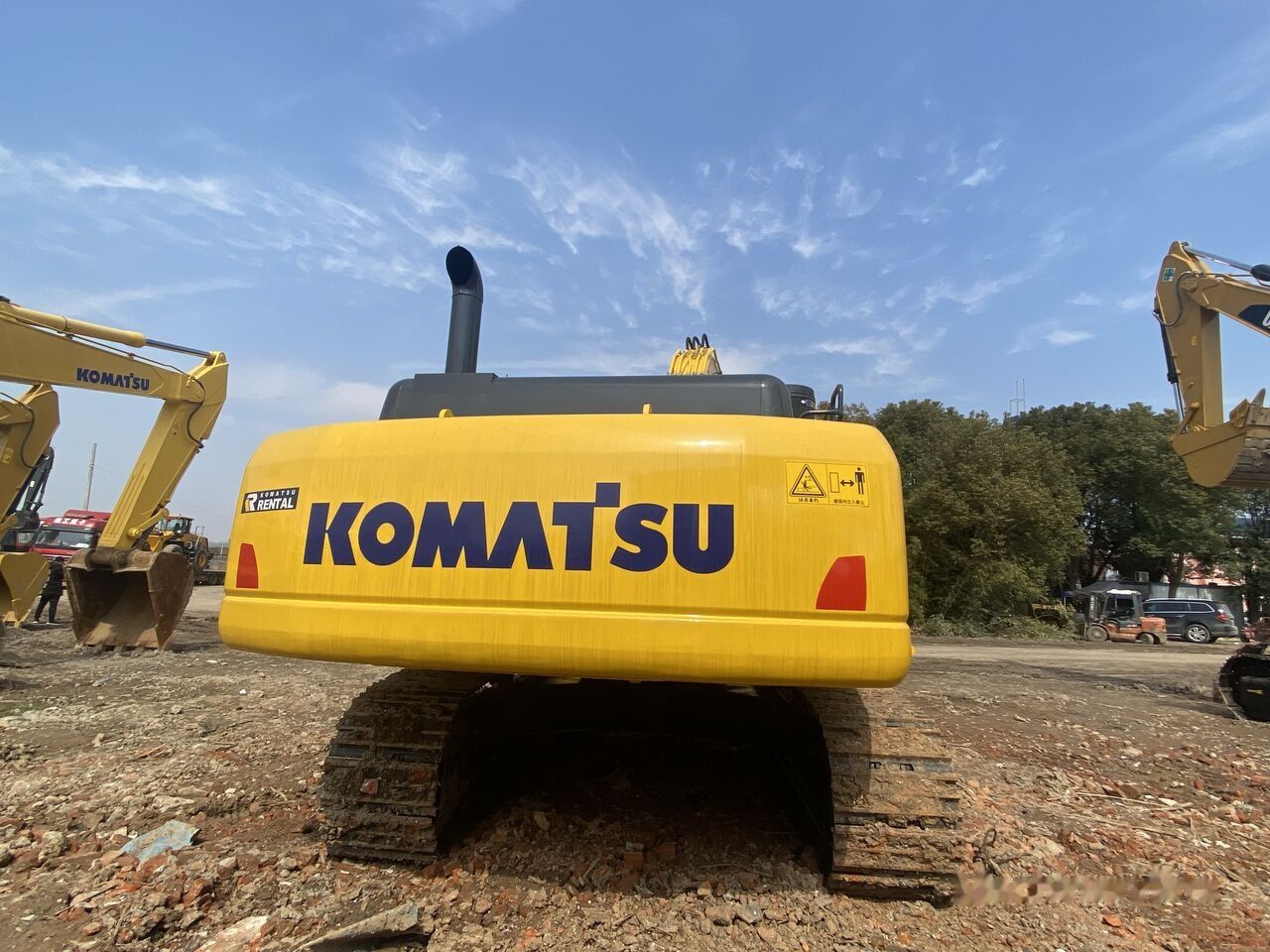 2019 Komatsu PC350 crawler excavator rear view