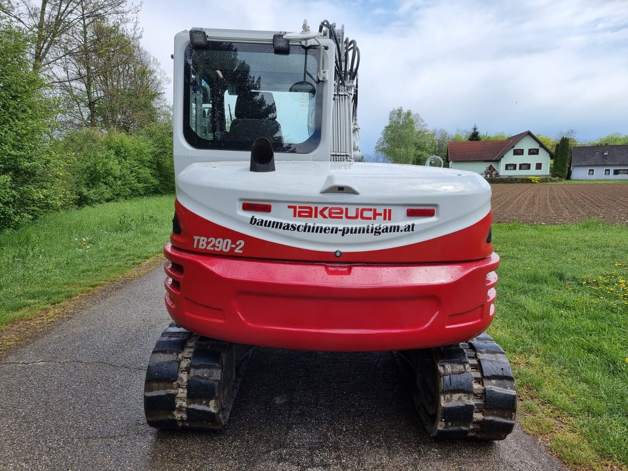 2022 Takeuchi TB290-2 mini excavator, rear view