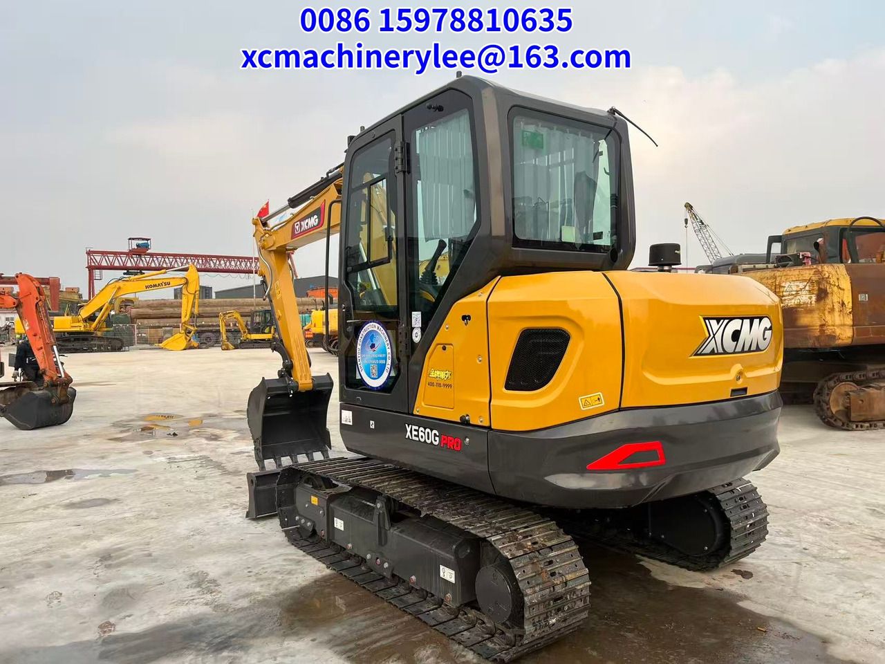 2026 XCMG XE60GPRO crawler excavator, rear three-quarter view 2026 XCMG XE60GPRO crawler excavator, rear three-quarter view