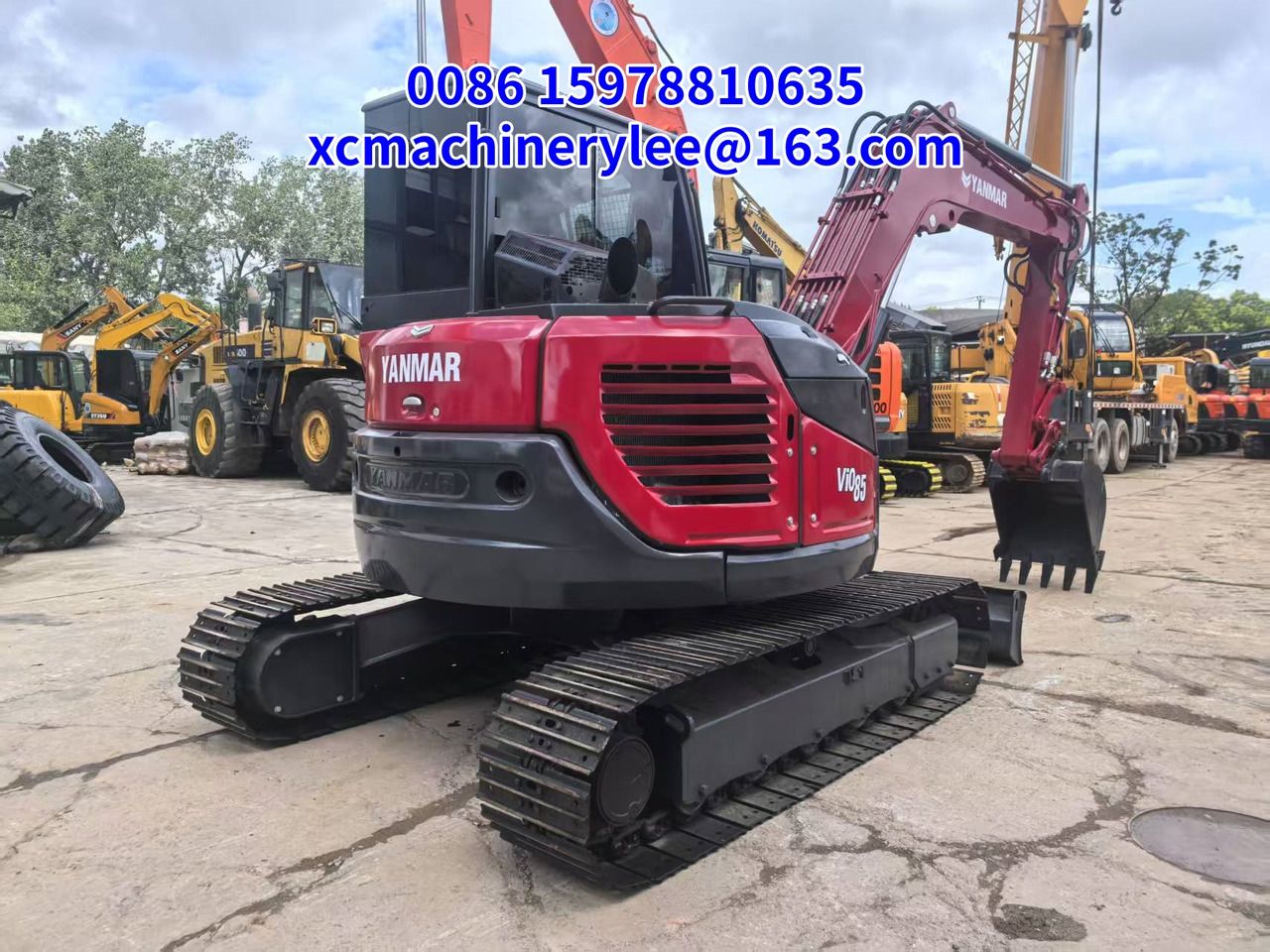 2024 Yanmar ViO85 crawler excavator rear view 2024 Yanmar ViO85 crawler excavator rear view