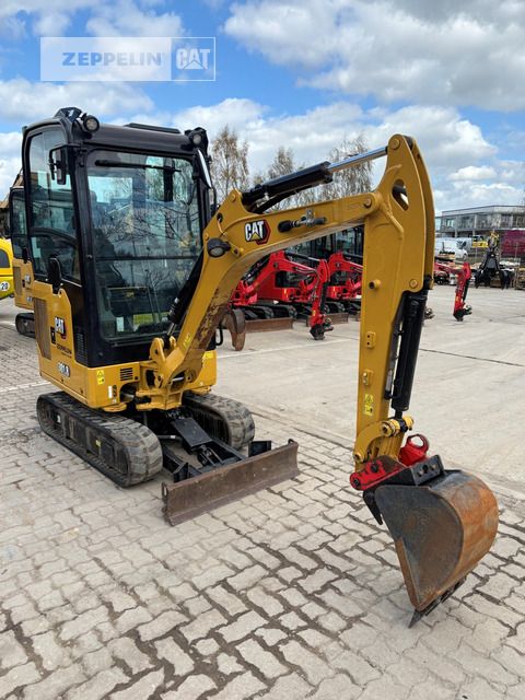 2022 Caterpillar 301.8-05A mini excavator, front three-quarter view