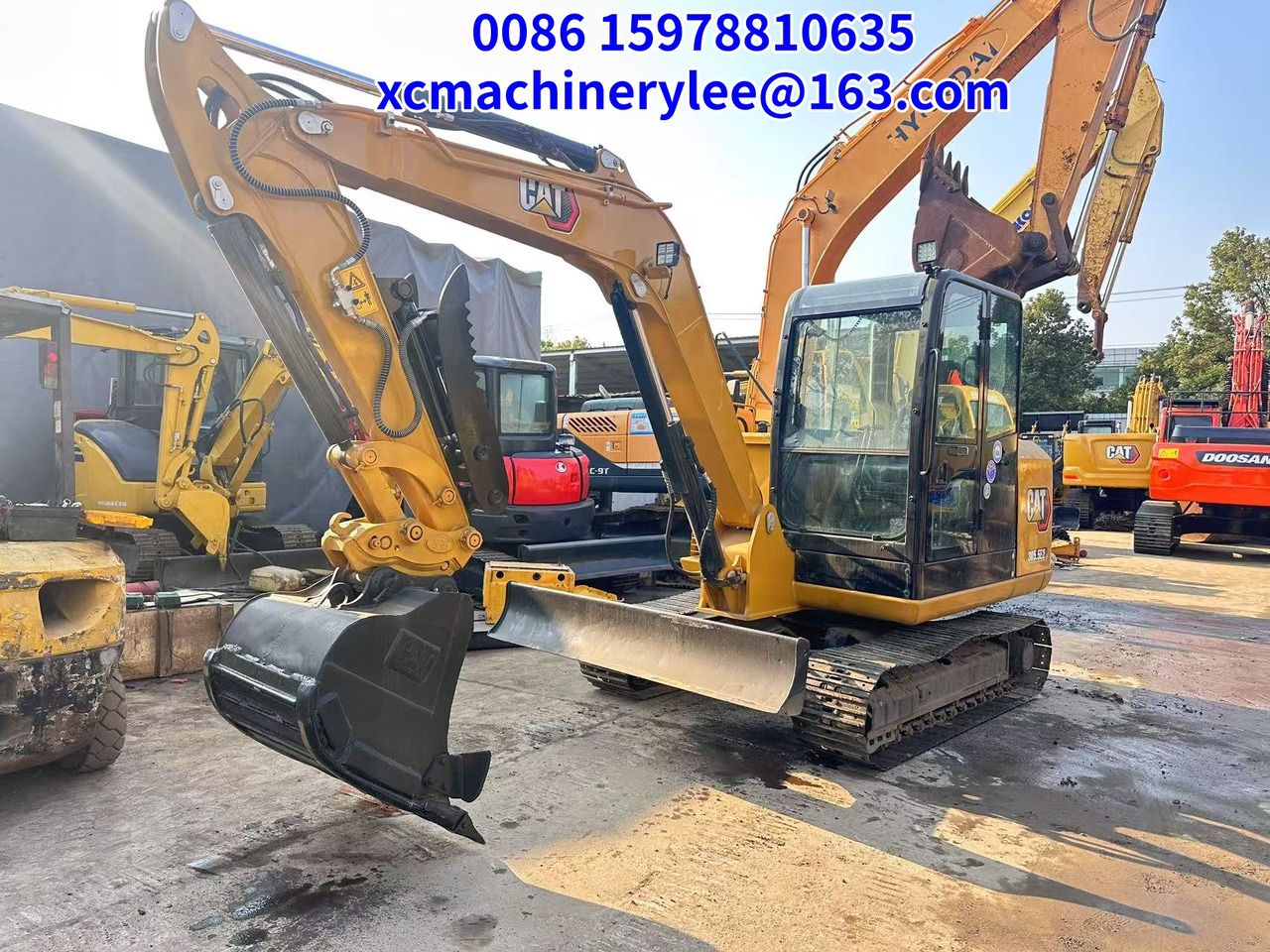 2023 Caterpillar 305.5E2 mini excavator, front three-quarter view 2023 Caterpillar 305.5E2 mini excavator, front three-quarter view