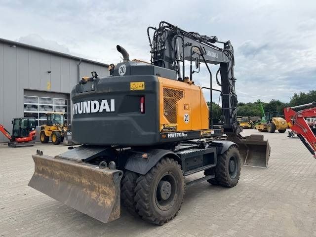 2023 Hyundai HW170ACR wheel excavator, rear three-quarter view 2023 Hyundai HW170ACR wheel excavator, rear three-quarter view