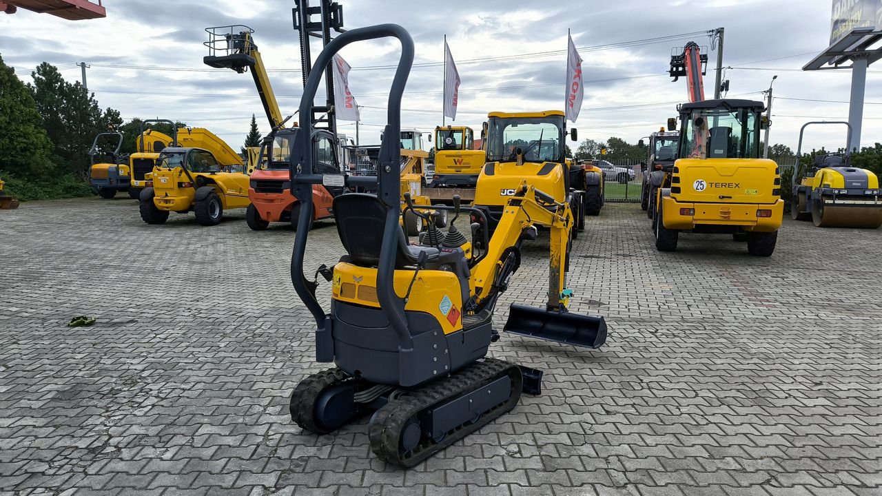 2019 Yanmar SV08– 1A(S) mini excavator, rear three-quarter view