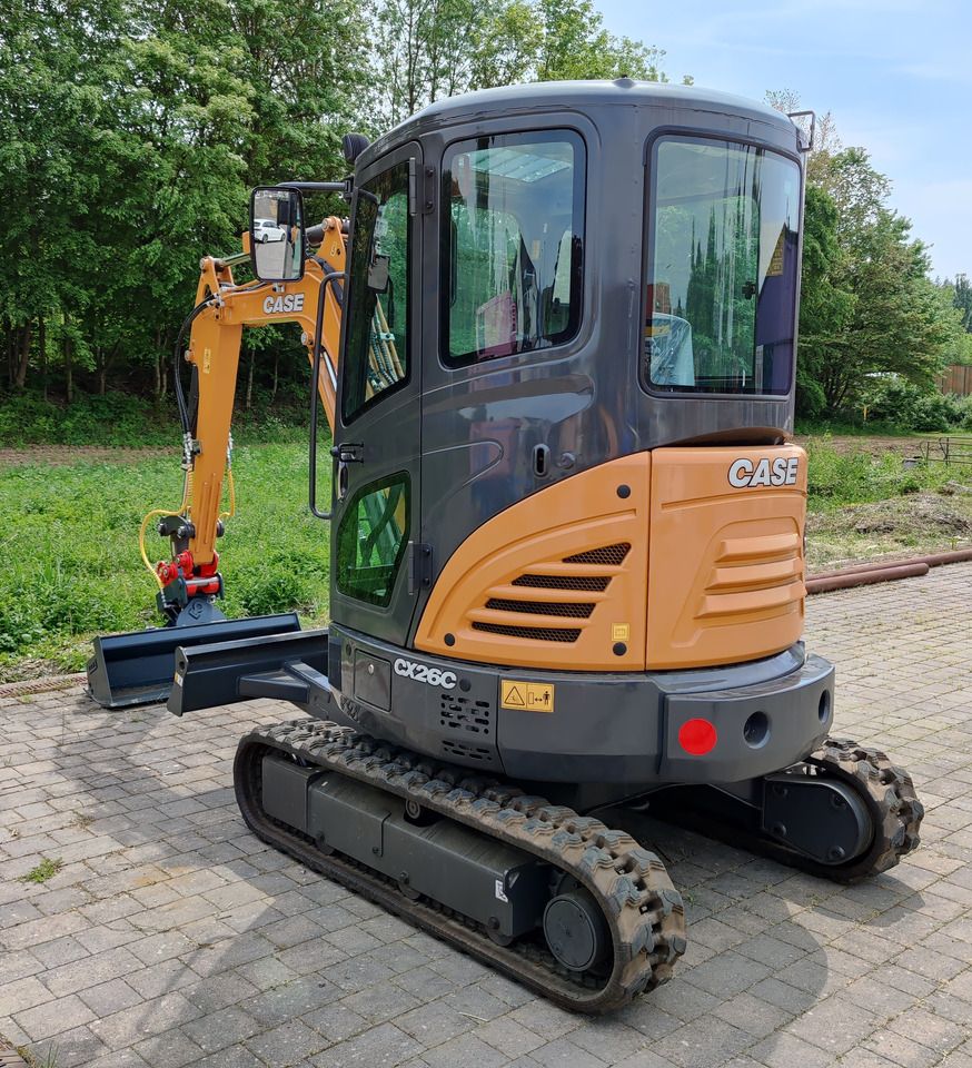 2022 CASE CX26C mini excavator, rear three-quarter view 2022 CASE CX26C mini excavator, rear three-quarter view