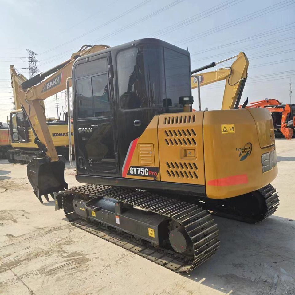 2024 Sany SY75C Pro mini excavator, rear three-quarter view 2024 Sany SY75C Pro mini excavator, rear three-quarter view