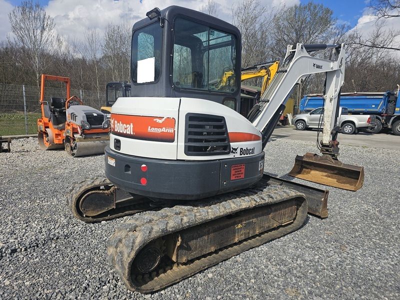 2017 Bobcat E50 mini excavator, rear three-quarter view 2017 Bobcat E50 mini excavator, rear three-quarter view