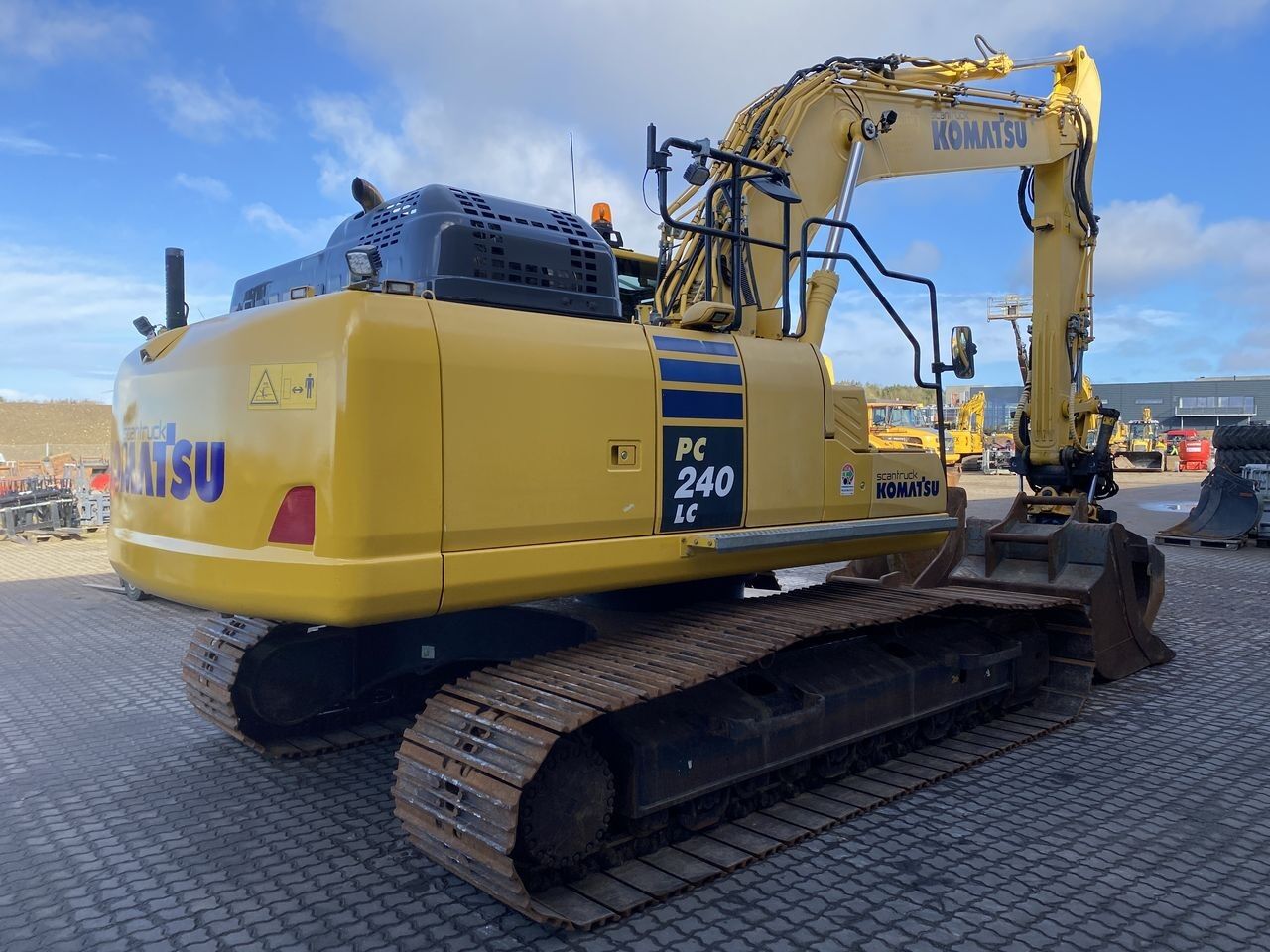 2017 Komatsu PC240LC-11 crawler excavator, rear three-quarter view