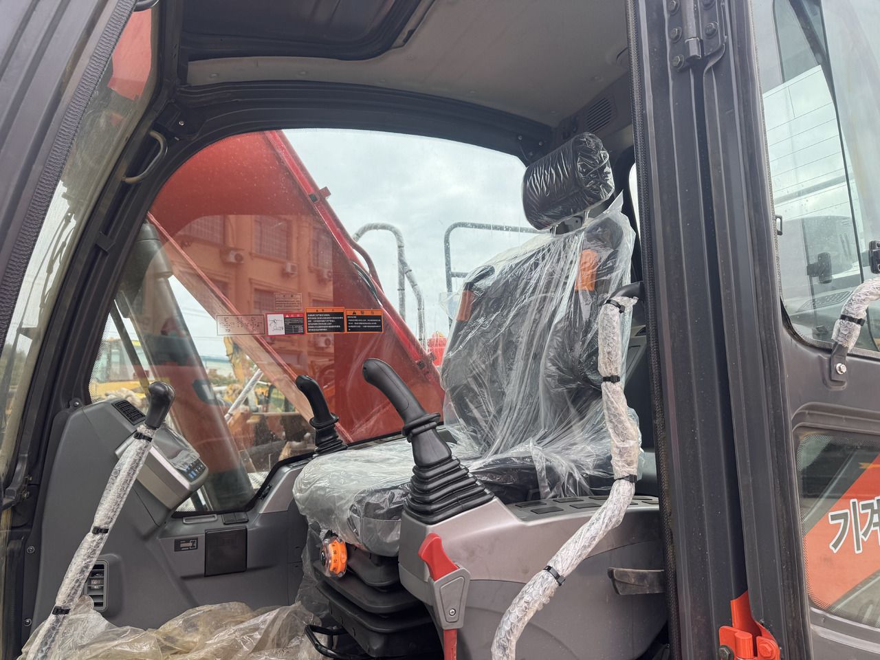 2018 Doosan DX140LC crawler excavator interior cab view
