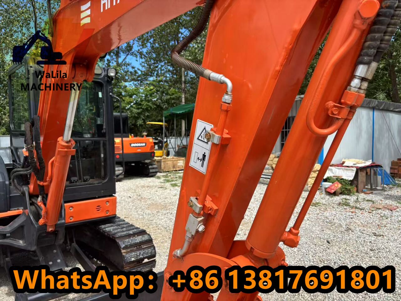 2024 Hitachi ZX50 mini excavator boom and cab detail
