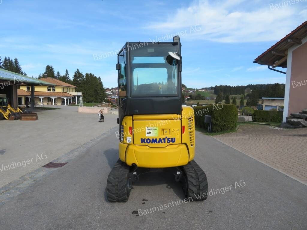 2023 Komatsu PC26 MR-5 mini excavator, rear view