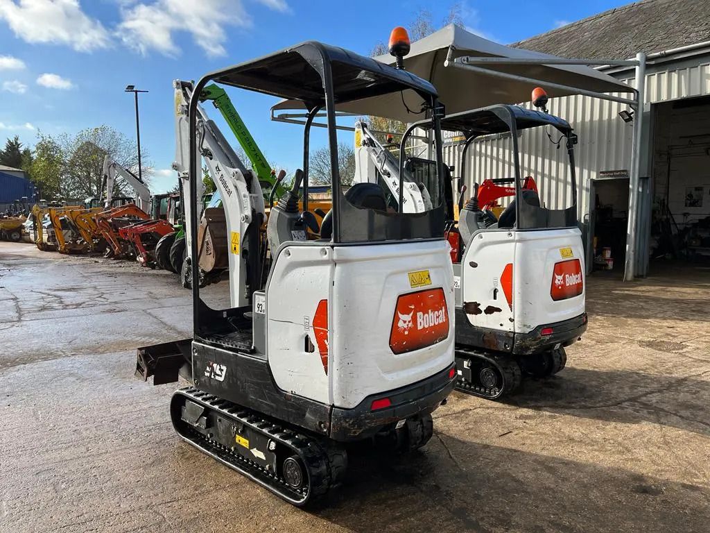 2020 Bobcat E19 mini excavator, rear three-quarter view 2020 Bobcat E19 mini excavator, rear three-quarter view