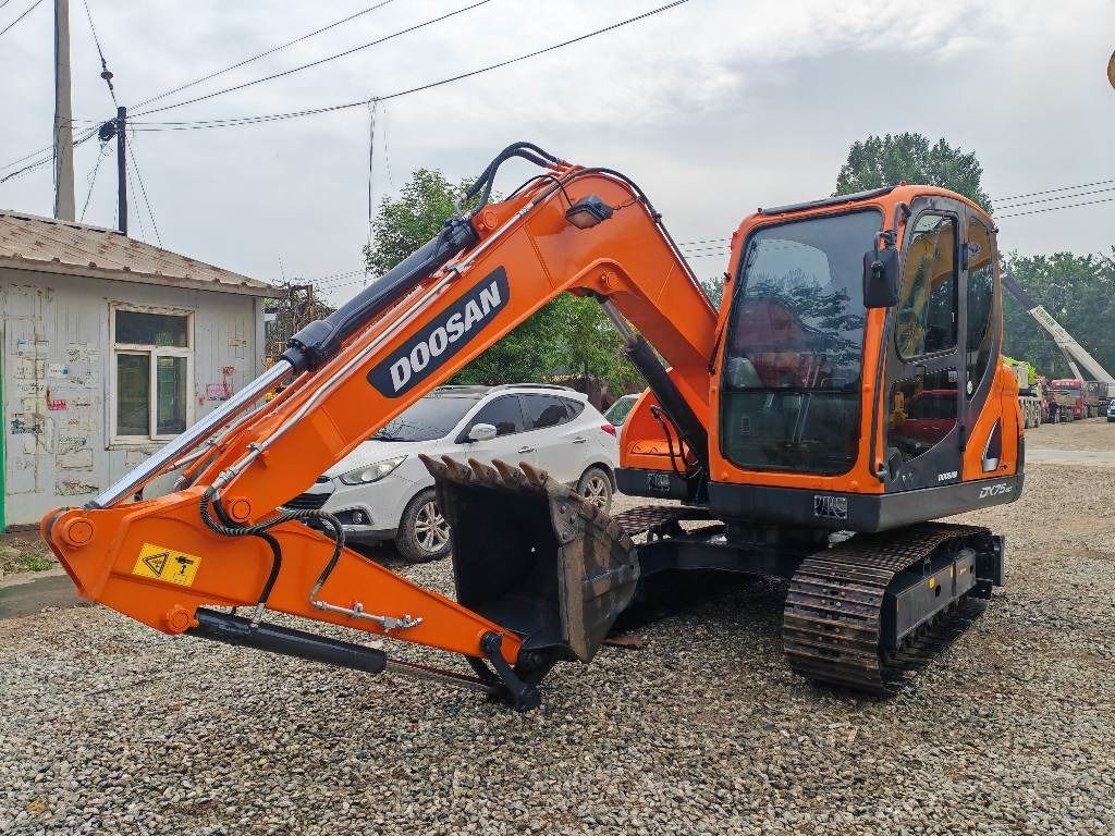 2022 Doosan DX75-9C mini excavator, side view