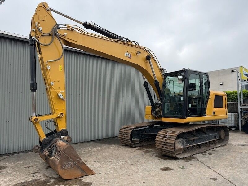 2020 Caterpillar 317 GC crawler excavator, side profile view