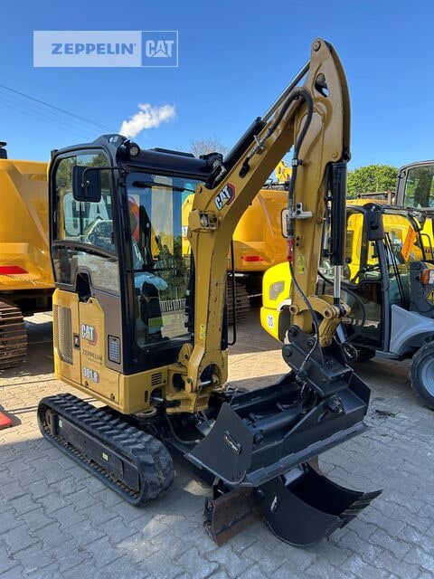 2022 Caterpillar 301.8 mini excavator, front three-quarter view