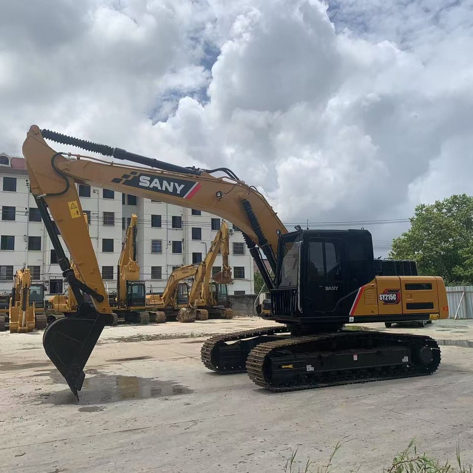 Sany SY215C crawler excavator, side view