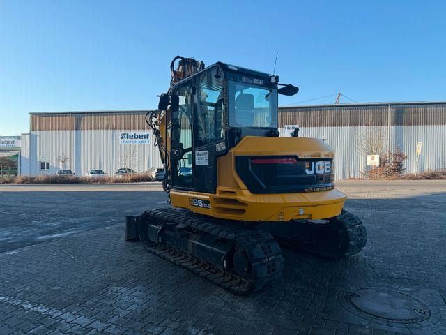 2022 JCB 86C-2 mini excavator rear three-quarter view