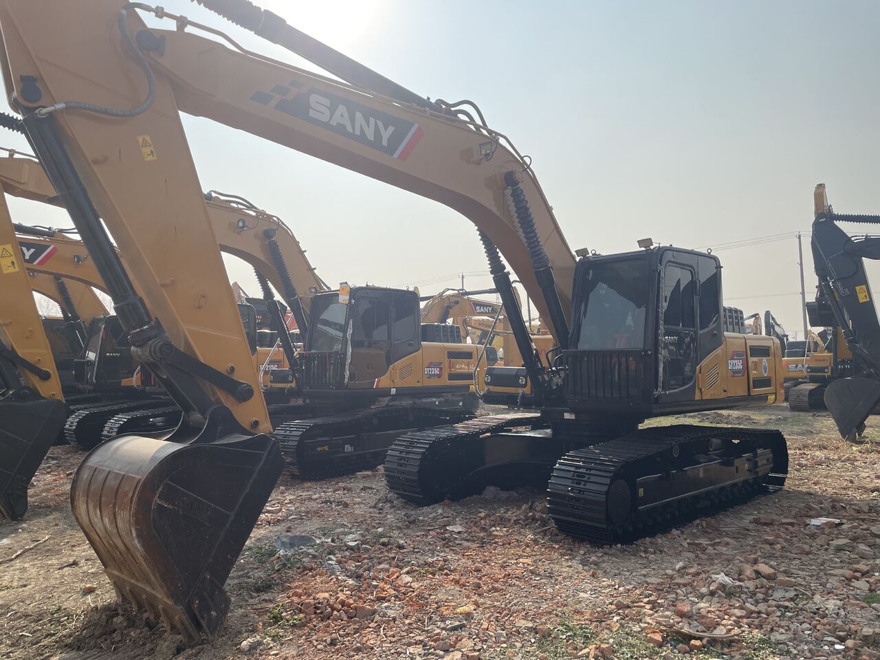 2023 Sany SY235C crawler excavator, front three-quarter view