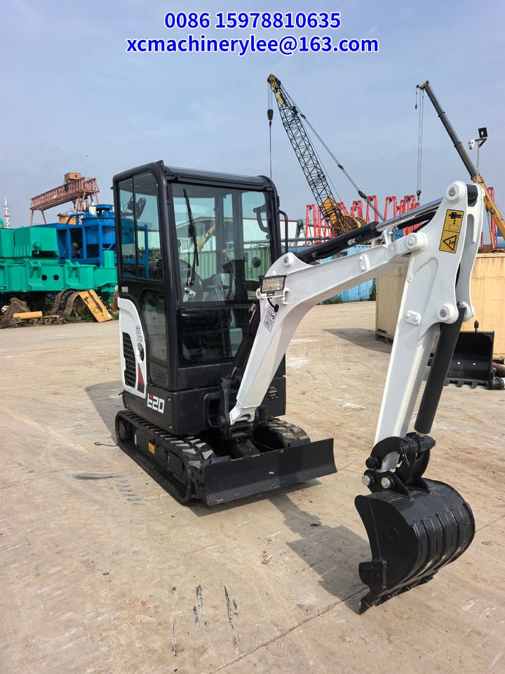 2024 Bobcat E20 mini excavator, front three-quarter view 2024 Bobcat E20 mini excavator, front three-quarter view