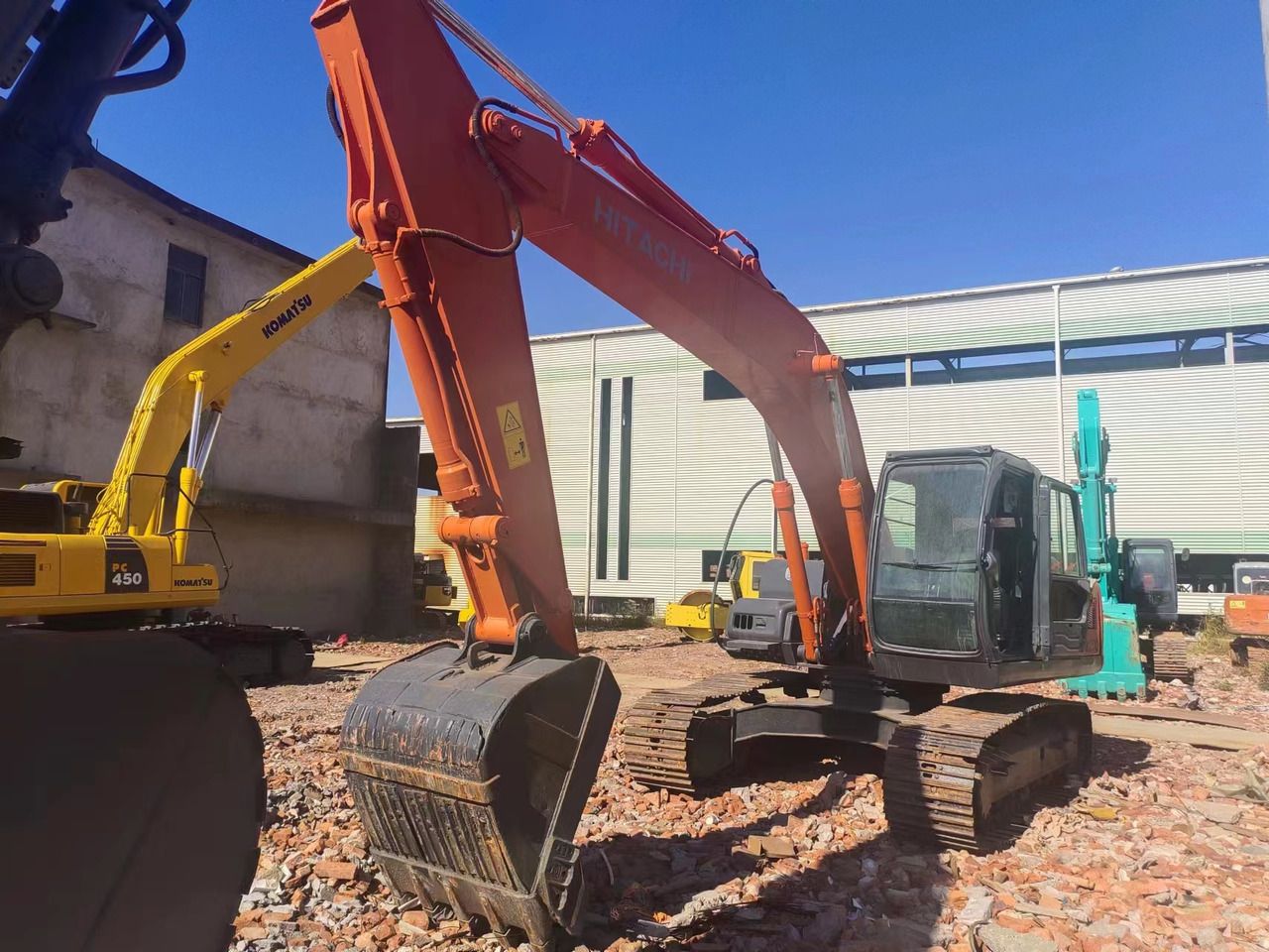 2018 Hitachi ZX200 crawler excavator, front three-quarter view 2018 Hitachi ZX200 crawler excavator, front three-quarter view