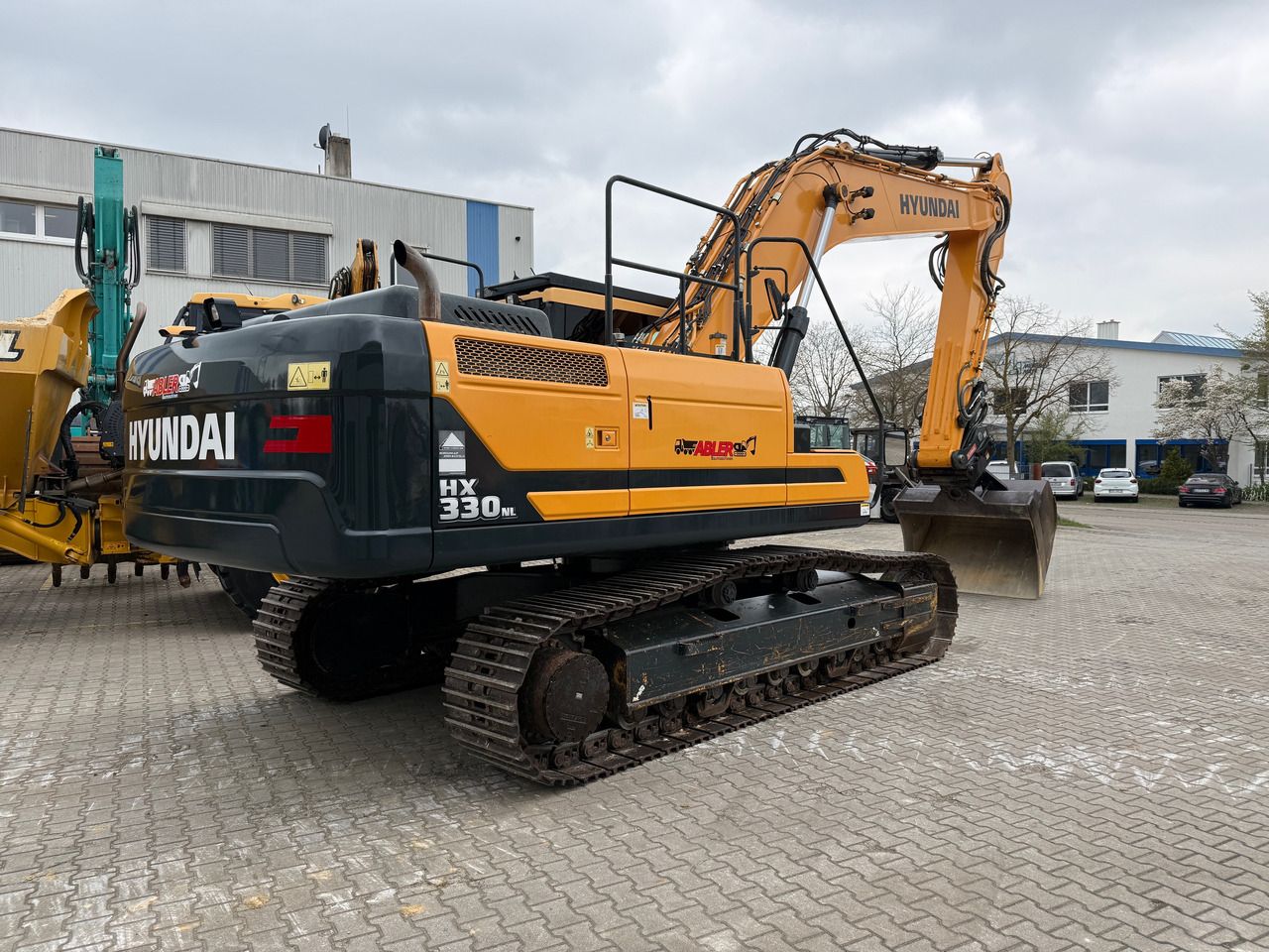 2017 Hyundai HX330 NL crawler excavator, rear three-quarter view 2017 Hyundai HX330 NL crawler excavator, rear three-quarter view