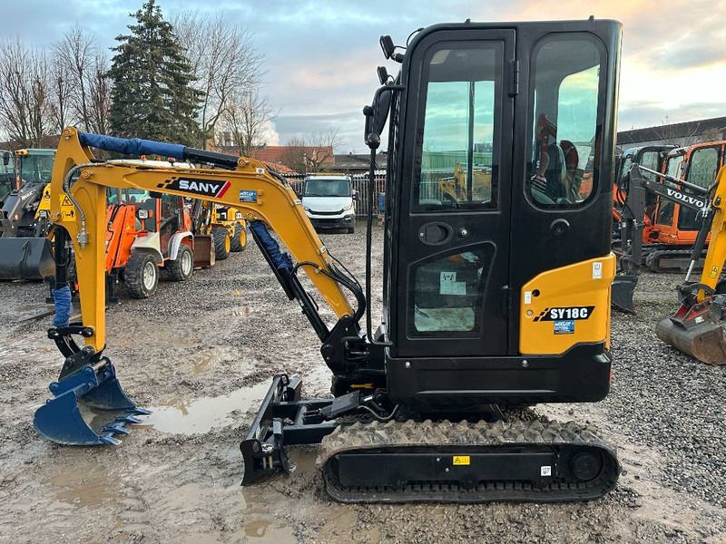 2024 Sany SY18C mini excavator, side view
