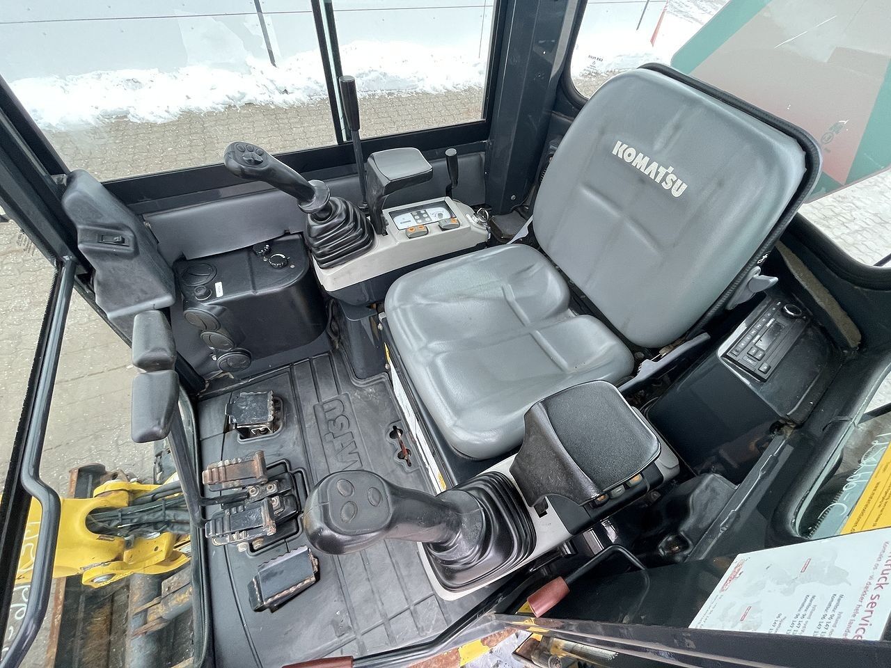 2018 Komatsu PC16R-3 mini excavator interior view 2018 Komatsu PC16R-3 mini excavator interior view