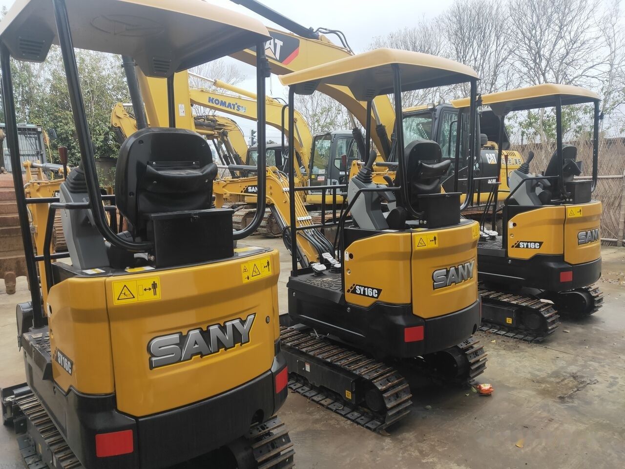 2021 Sany SY16C mini excavator, rear view 2021 Sany SY16C mini excavator, rear view