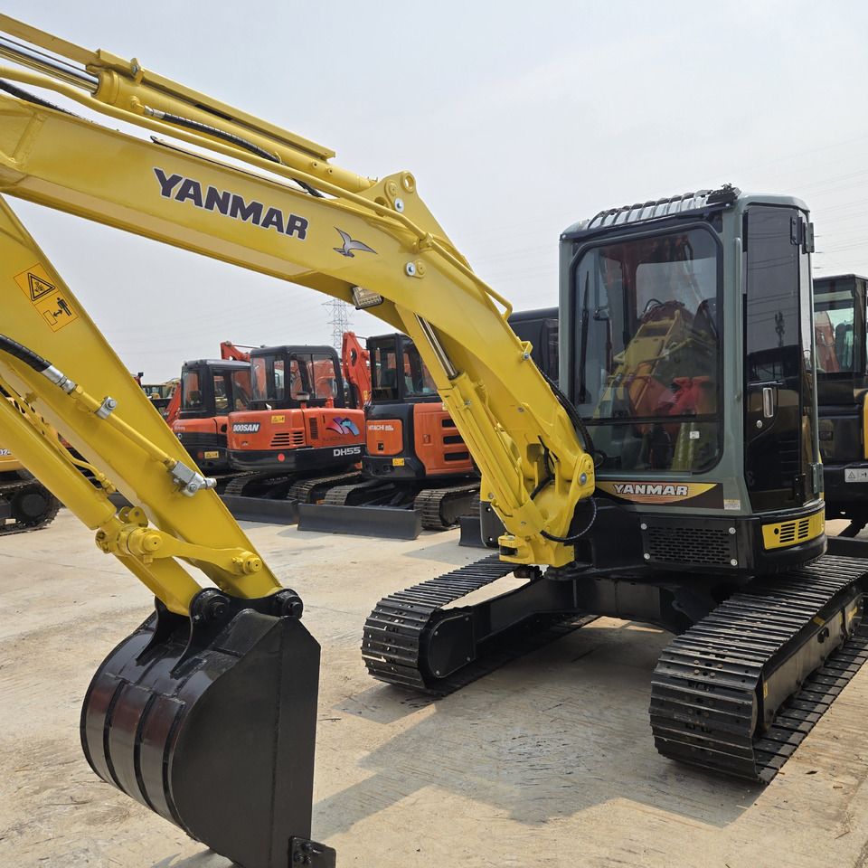2022 Yanmar VIO55 mini excavator, front three-quarter view