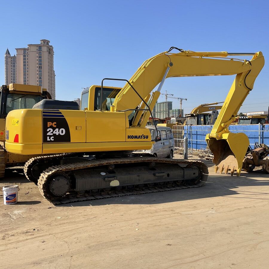 Komatsu PC240 LC crawler excavator, side view
