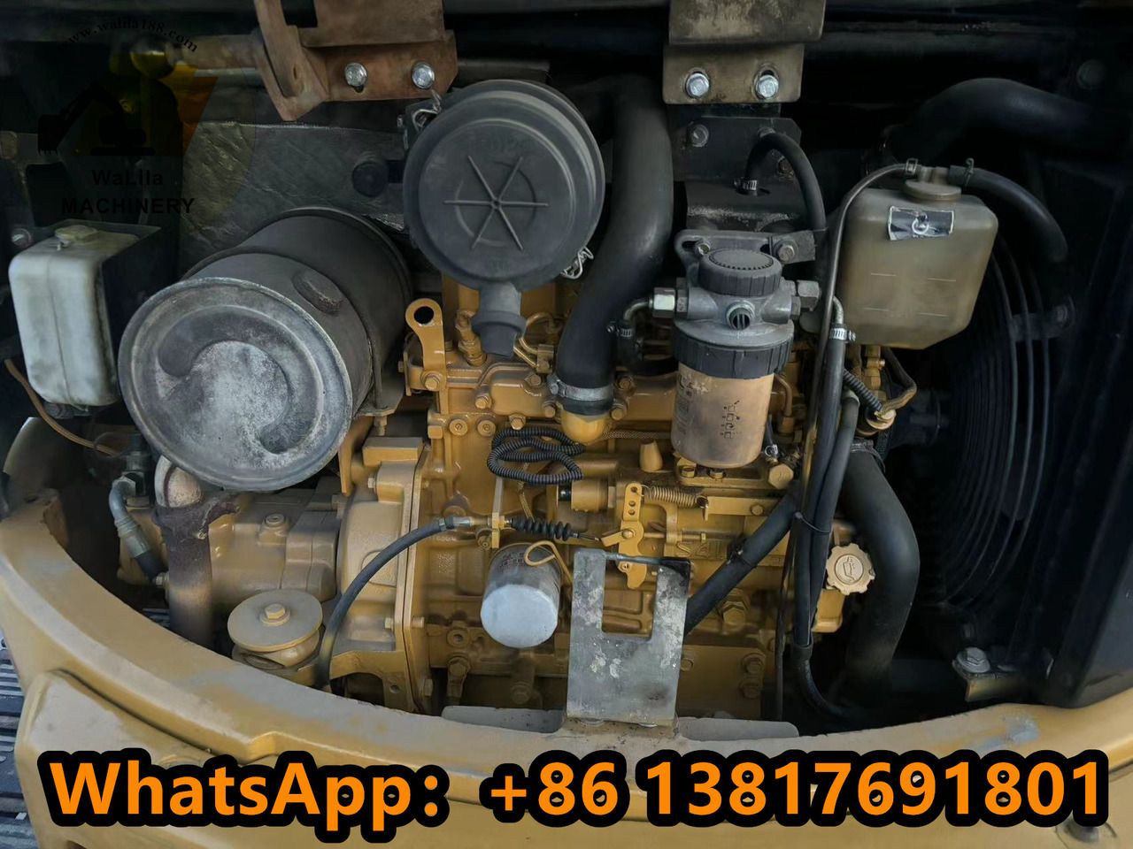 2010 Caterpillar 304CCR mini excavator engine bay view
