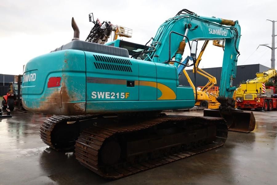 2022 Sunward SWE215F crawler excavator rear three-quarter view