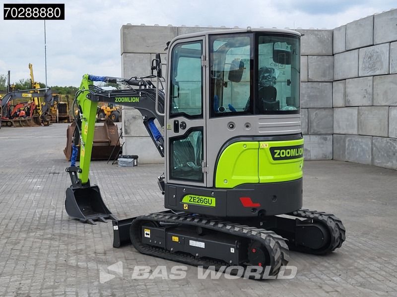 2024 Zoomlion ZE26GU mini excavator, rear three-quarter view