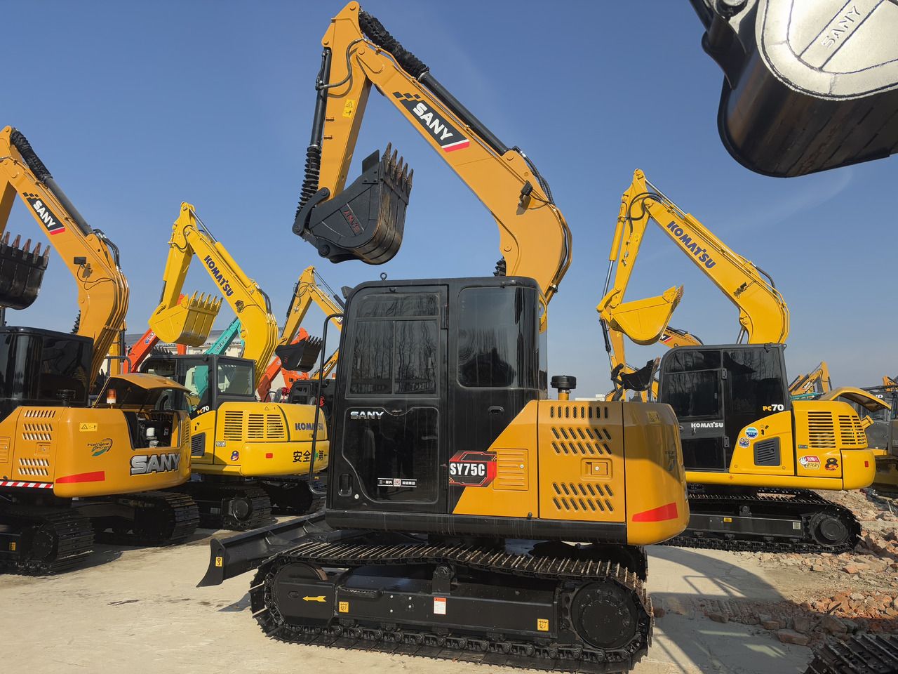2023 Sany SY75C mini excavator, side view 2023 Sany SY75C mini excavator, side view