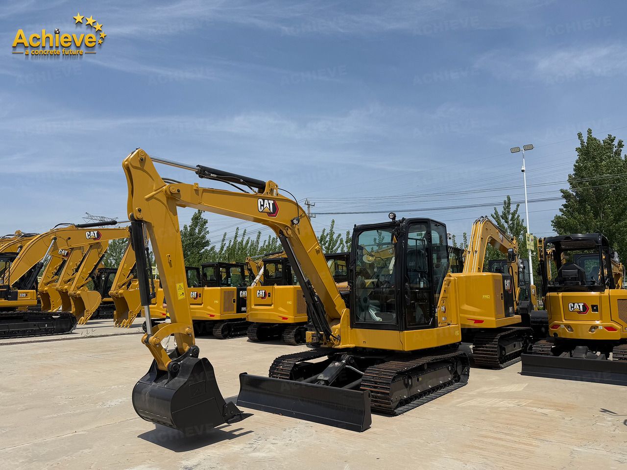 2025 Caterpillar 306.5 crawler excavator, front three-quarter view 2025 Caterpillar 306.5 crawler excavator, front three-quarter view