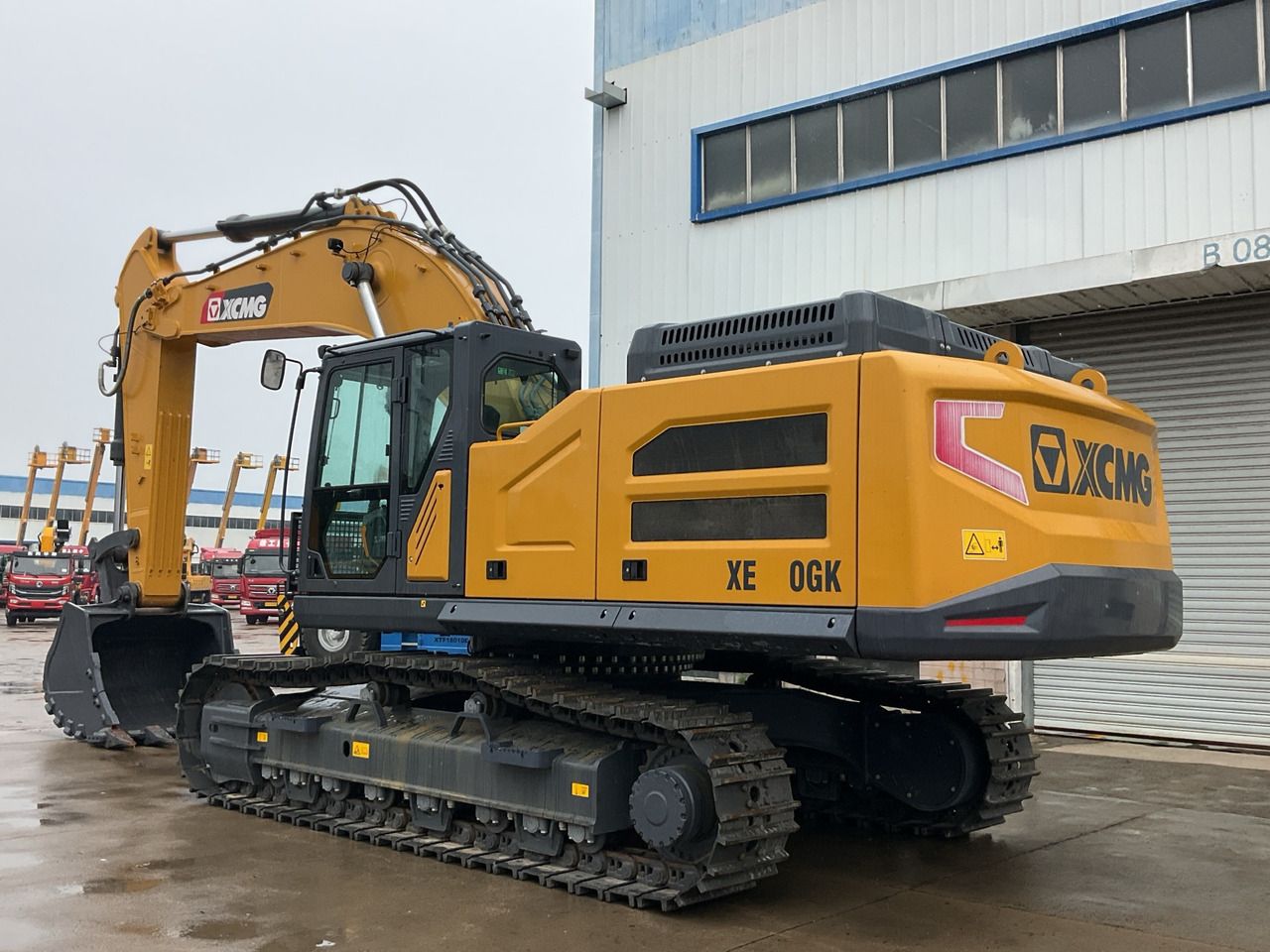 2025 XCMG XE450GK crawler excavator, rear three-quarter view