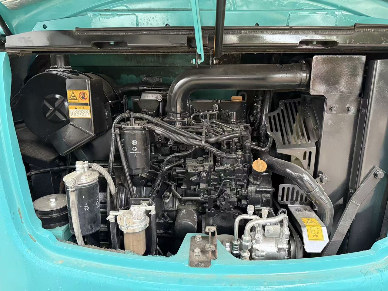 2018 Kobelco SK60-8 mini excavator engine compartment view