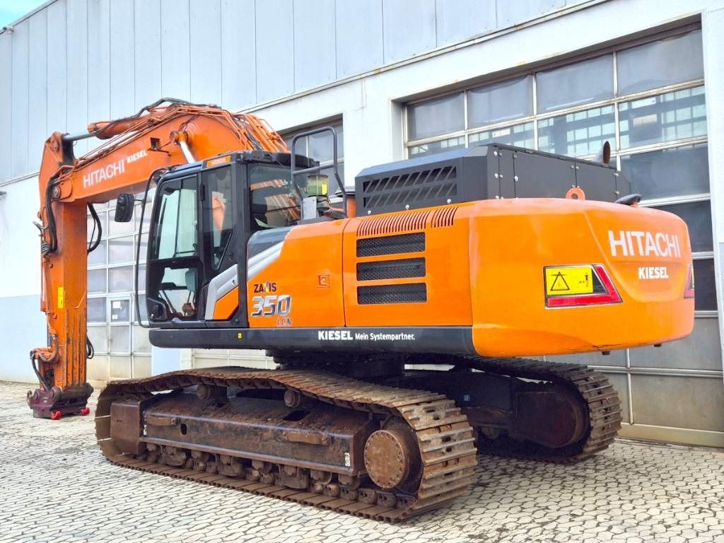 2021 Hitachi ZX350LCN-7 crawler excavator, rear three-quarter view