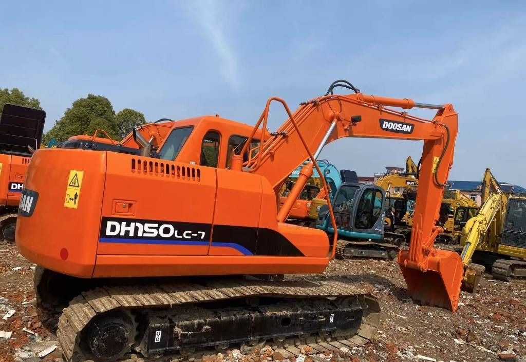 2025 Doosan DH150LC-7 crawler excavator, rear three-quarter view