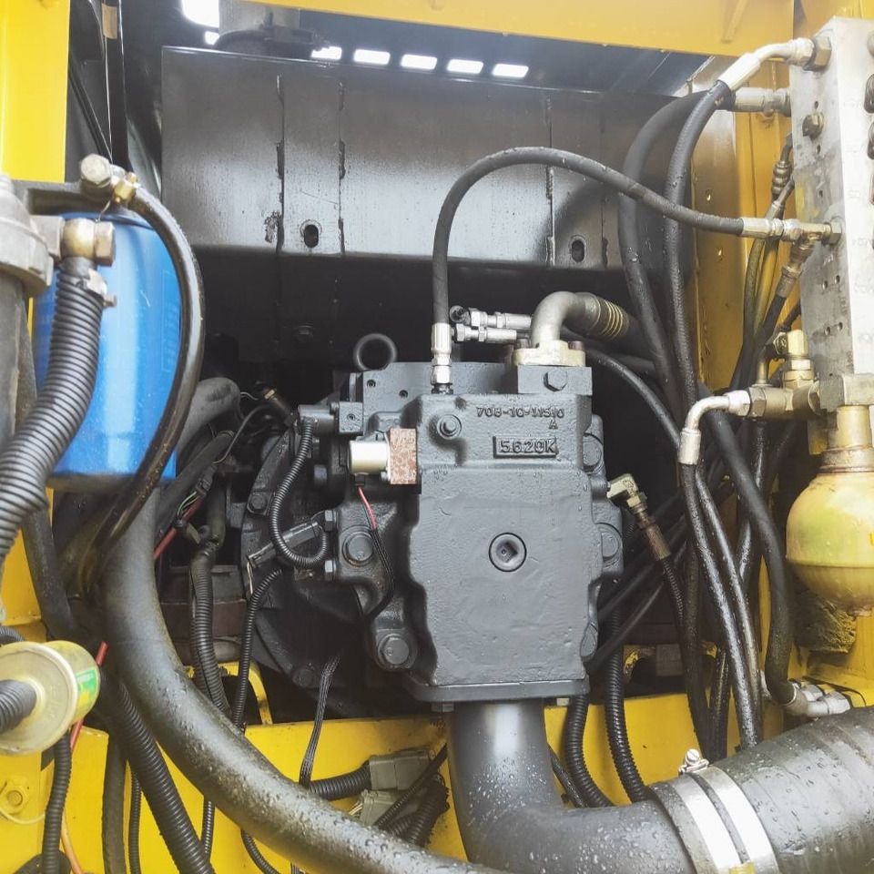 2023 Komatsu PW160W-7 wheel excavator engine compartment detail 2023 Komatsu PW160W-7 wheel excavator engine compartment detail