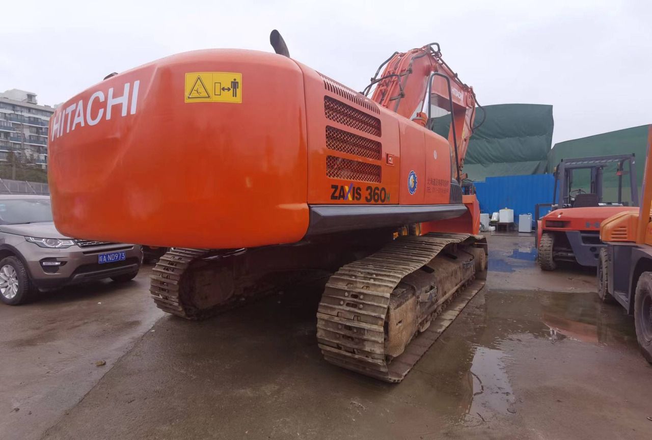 2014 Hitachi Zaxis 360H crawler excavator, rear three-quarter view