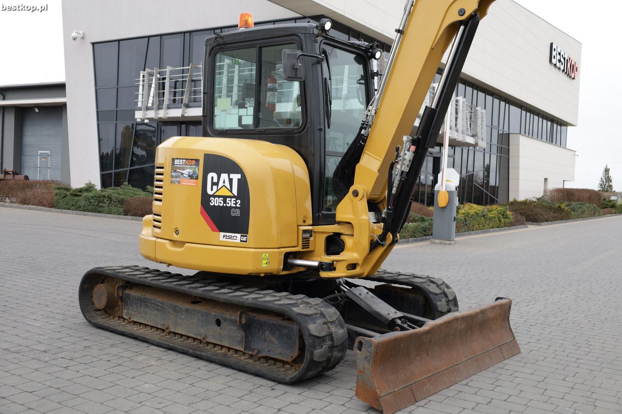 2019 Caterpillar 305.5E2 mini excavator, front three-quarter view 2019 Caterpillar 305.5E2 mini excavator, front three-quarter view