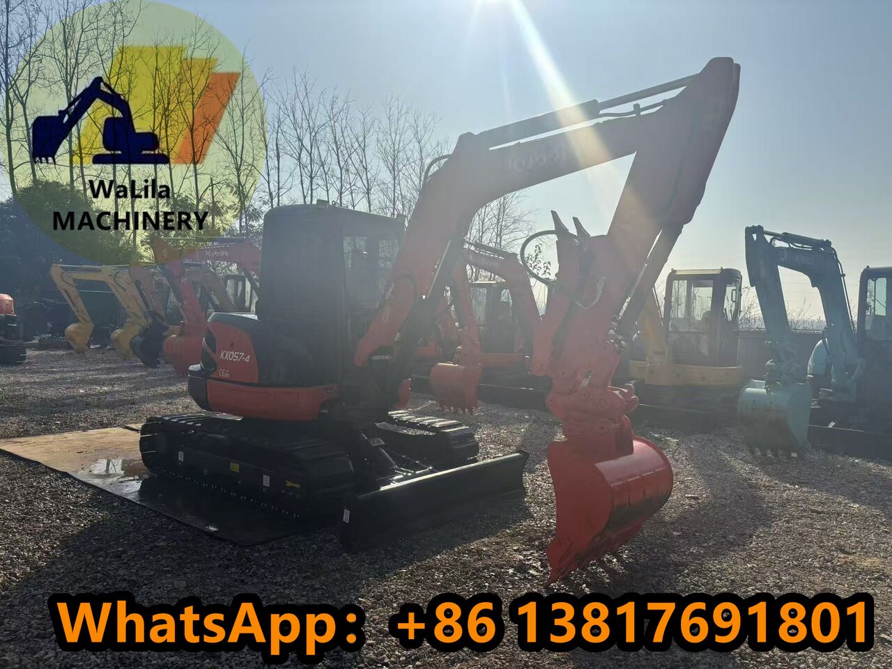 2024 Kubota KX057-4 mini excavator, side view